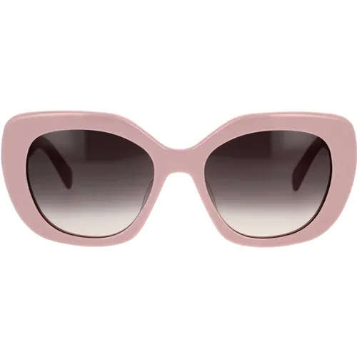 Butterfly Sunglasses in Acetate with Brown Gradient Lenses , female, Sizes: 55 MM - Celine - Modalova