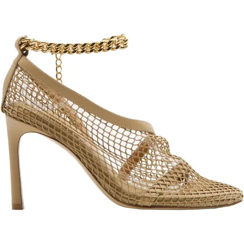 Leder- und Mesh-Stiletto-Sandalen - Bottega Veneta - Modalova