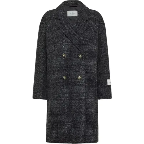 Checked Wool Blend Coat Grey , female, Sizes: 2XS, M, S, XS - Peuterey - Modalova