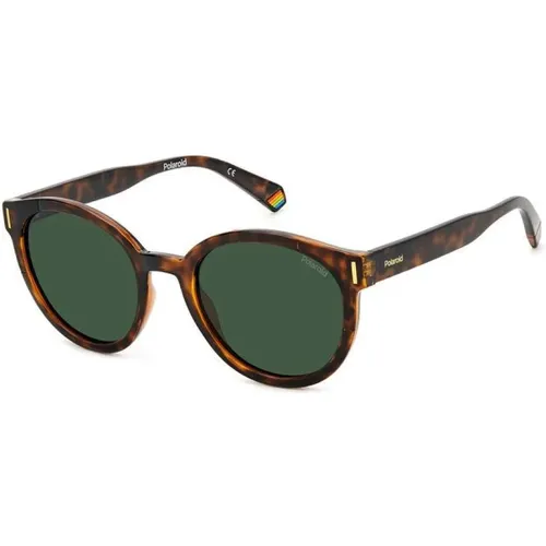 Stilvolle Sonnenbrille in Blauton , Damen, Größe: 52 MM - Polaroid - Modalova