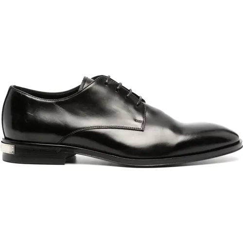 Schwarze Business Casual Geschlossene Flache Schuhe , Herren, Größe: 46 EU - Roberto Cavalli - Modalova