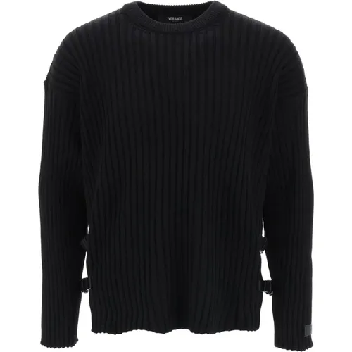 Stylish Round-neck Knitwear , male, Sizes: L, M - Versace - Modalova