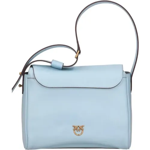 Blaue Leder Hobo Tasche Hergestellt in China , Damen, Größe: ONE Size - pinko - Modalova