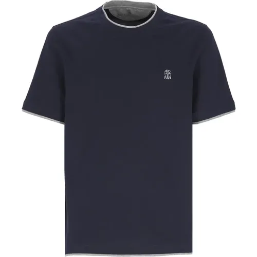 Cotton T-shirt for Men , male, Sizes: L, S, M, XL - BRUNELLO CUCINELLI - Modalova