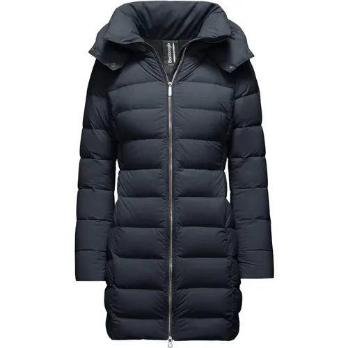 Stretch-Nylon Down Jacket with Detachable Hood , female, Sizes: 2XL, M, S, L, XS, XL - BomBoogie - Modalova