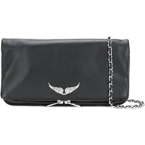 Rock Grained Clutch in Schwarz - Zadig & Voltaire - Modalova