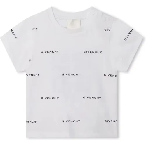 T-Shirts,Weiße Baumwoll-T-Shirt mit All-Over 4G Logo Print - Givenchy - Modalova