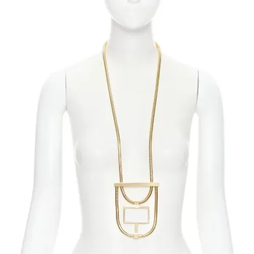 Pre-owned Metal necklaces , female, Sizes: ONE SIZE - Saint Laurent Vintage - Modalova