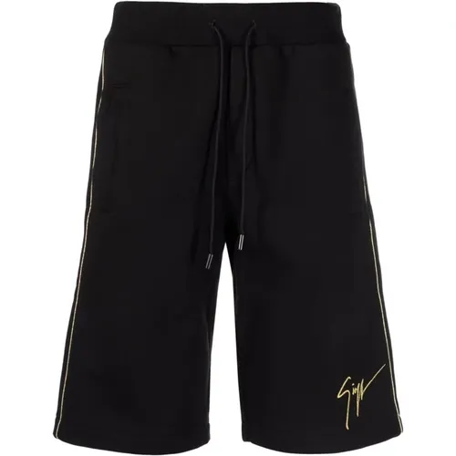 Schwarze Baumwoll-Elegante Bermuda-Shorts , Herren, Größe: M - giuseppe zanotti - Modalova