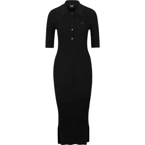 Versatile Button-Up Dress with Double Monogram , female, Sizes: L - Hugo Boss - Modalova