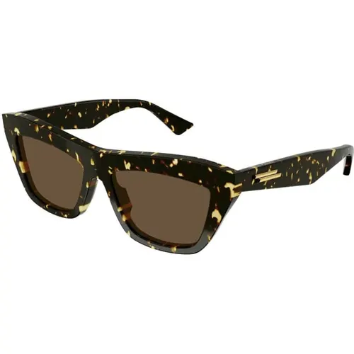 Stylish Sunglasses in Havana , unisex, Sizes: ONE SIZE - Bottega Veneta - Modalova