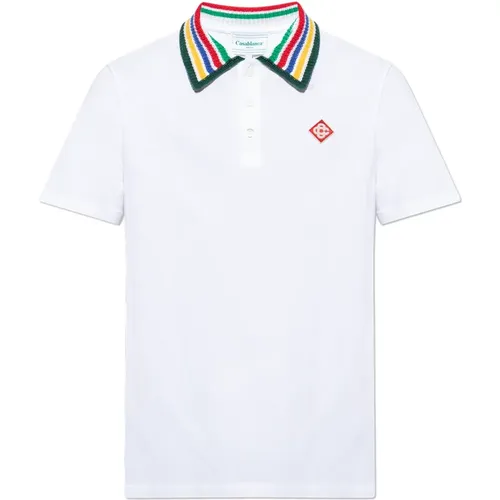 Polo shirt with logo , male, Sizes: L - Casablanca - Modalova