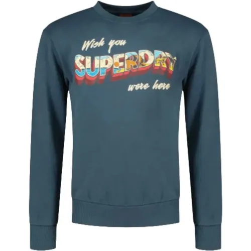 Travel Postcard Graphic Sweatshirt , male, Sizes: S, M, L, XL - Superdry - Modalova