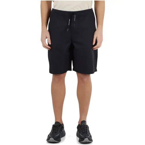 Lyocell and Cotton Bermuda Shorts , male, Sizes: W30 - Armani Exchange - Modalova