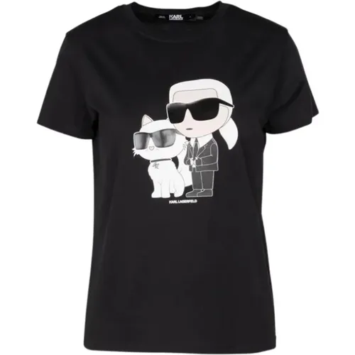 T-Shirt Maxi Print , Damen, Größe: S - Karl Lagerfeld - Modalova