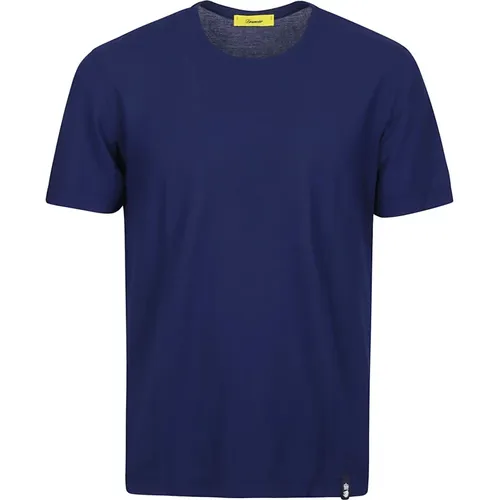 T-Shirts,Weiße Baumwoll-T-Shirt,Peonia Baumwoll T-Shirt,Hellblaues Baumwoll-T-Shirt für Männer - Drumohr - Modalova