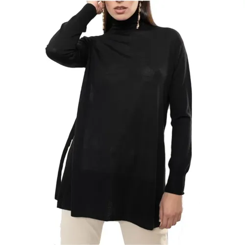 Merino Wool Turtleneck Sweater , female, Sizes: M, S, XS - Kaos - Modalova
