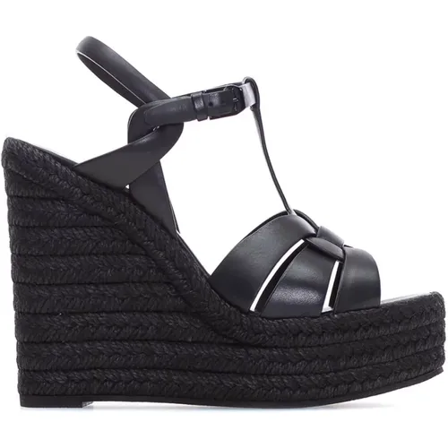 Keil Espadrille Sandalen - Saint Laurent - Modalova