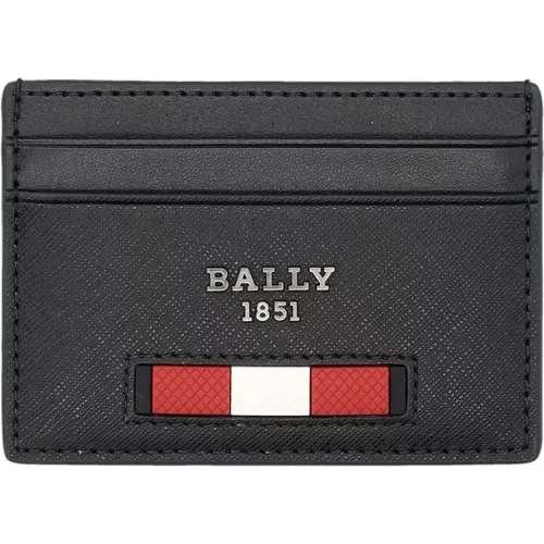 Leather Cardholder with Stripe Detail , male, Sizes: ONE SIZE - Bally - Modalova