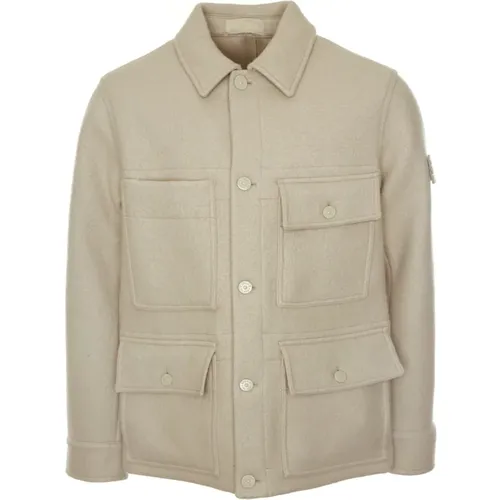 Ghost Jacket with Kent Collar , male, Sizes: XL - Stone Island - Modalova