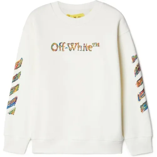 MultiColour Logo Print Sweater - Off White - Modalova