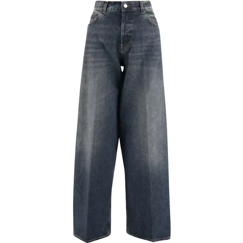 Wide Leg Dark Denim Jeans , Damen, Größe: W25 - Haikure - Modalova