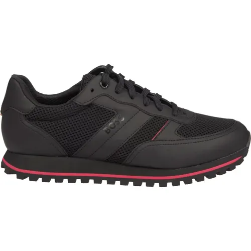 Schwarze Rote Parkour Sneakers , Herren, Größe: 40 EU - Hugo Boss - Modalova