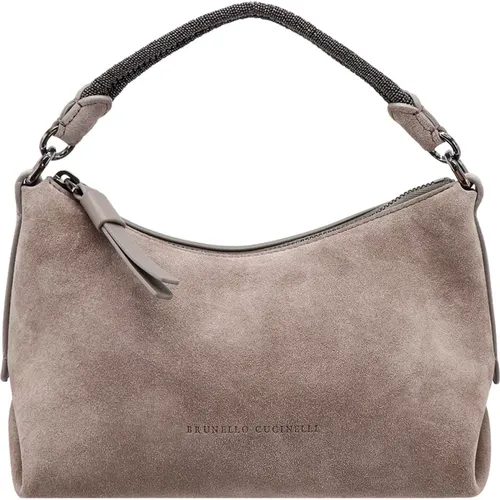 Womens Bags Handbag Grey Ss24 , female, Sizes: ONE SIZE - BRUNELLO CUCINELLI - Modalova