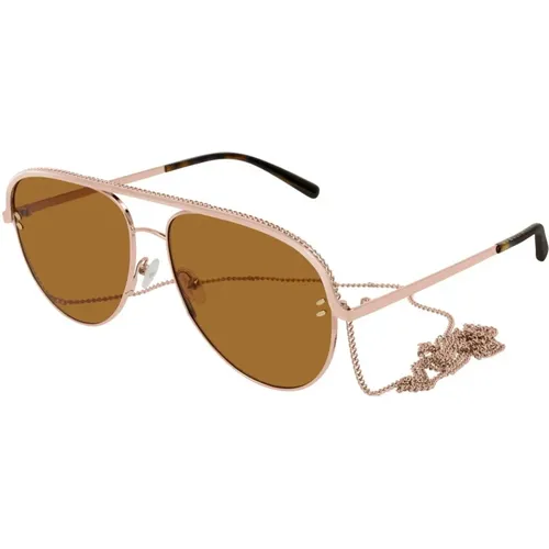 Falabella Sunglasses Copper Brown , female, Sizes: 58 MM - Stella Mccartney - Modalova