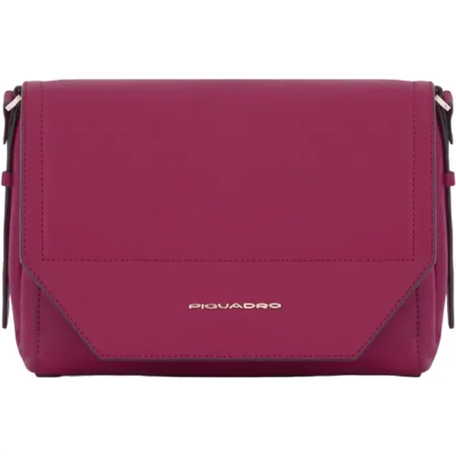 Red Leather Shoulder Bag with iPad Mini Holder , female, Sizes: ONE SIZE - Piquadro - Modalova