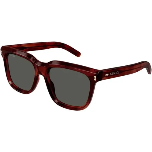 Stylish Sunglasses with Havana Frame , male, Sizes: 53 MM - Gucci - Modalova