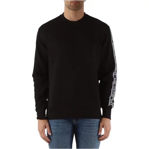 Regular Fit Baumwoll-Sweatshirt mit Logodruck , Herren, Größe: XS - Versace Jeans Couture - Modalova