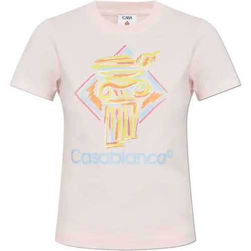 T-Shirt mit Druck , Damen, Größe: L - Casablanca - Modalova