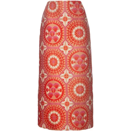 Sun Jacquard Bleistiftrock , Damen, Größe: XL - La DoubleJ - Modalova