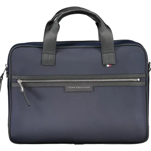 Blaue Herren Aktentasche mit Laptopfach,Blaue Aktentasche mit Laptopfach - Tommy Hilfiger - Modalova