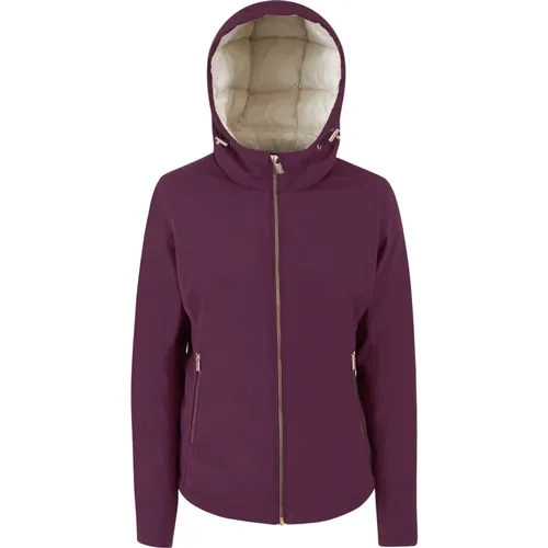 Kurze Softshell-Jacke mit Kapuze , Damen, Größe: S - YES ZEE - Modalova