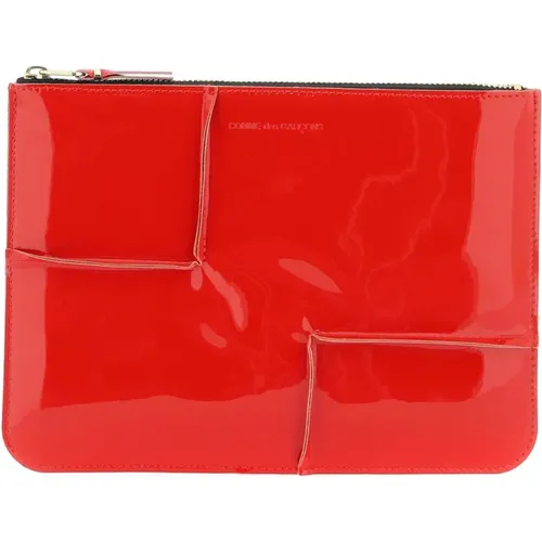 Glossy Patent Leather Embossed Pouch , female, Sizes: ONE SIZE - Comme des Garçons - Modalova