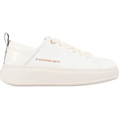 Eco Wembley Weiße Creme Sneakers , Damen, Größe: 38 EU - Alexander Smith - Modalova