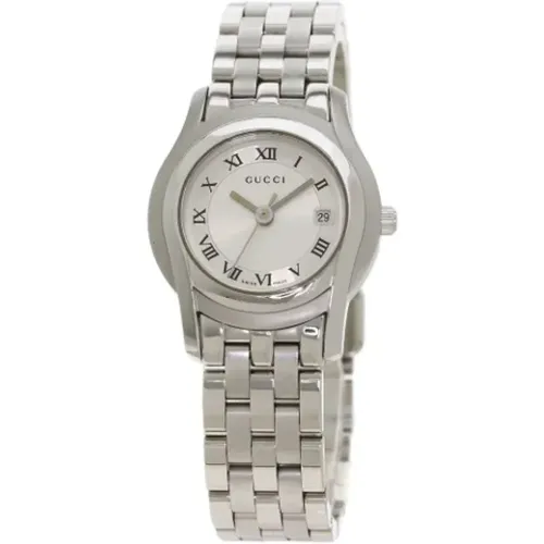 Pre-owned Silver Stainless Steel Watch , female, Sizes: ONE SIZE - Gucci Vintage - Modalova