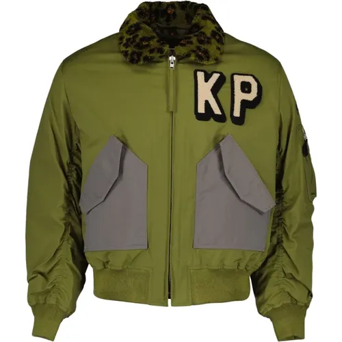 Oversized Bomberjacke mit Blumenlogo - Kenzo - Modalova