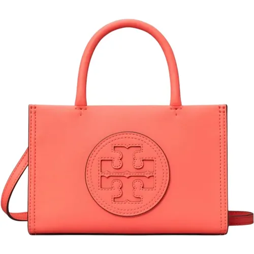 Rosa Lederhandtasche mit Verstecktem Verschluss - TORY BURCH - Modalova