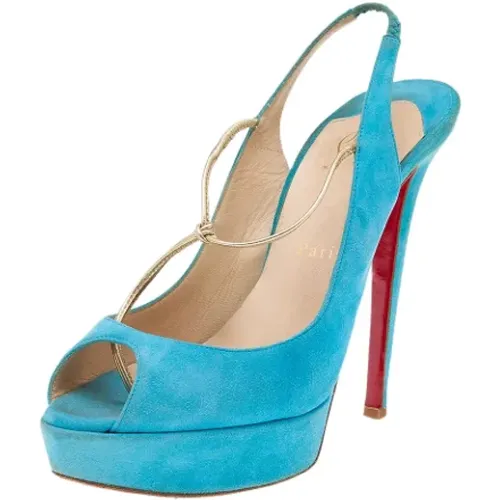 Pre-owned Suede sandals , female, Sizes: 7 UK - Christian Louboutin Pre-owned - Modalova