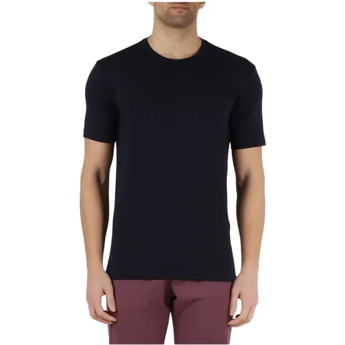 Grey Cotton T-shirt with Logo Print , male, Sizes: L, XL, M - Daniele Alessandrini - Modalova