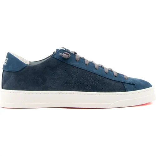 Blaue Wildleder Herren Sneakers Jack Modell , Herren, Größe: 40 EU - P448 - Modalova