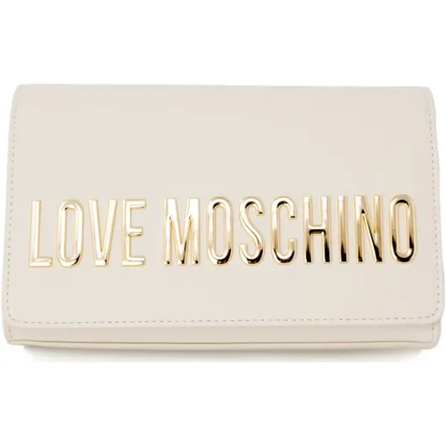 Ivory Logo Kettenschultertasche - Love Moschino - Modalova