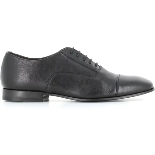 Schwarze Leder Oxford Schuhe , Damen, Größe: 37 1/2 EU - Pantanetti - Modalova