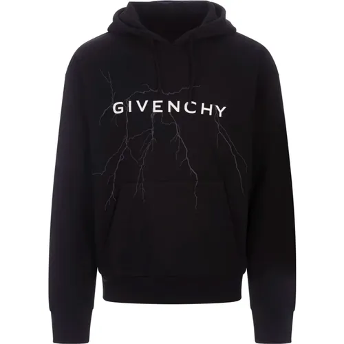 Logo Print Hoodie Sweater , male, Sizes: M - Givenchy - Modalova
