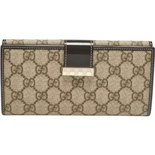 Pre-owned Coated canvas wallets , female, Sizes: ONE SIZE - Gucci Vintage - Modalova