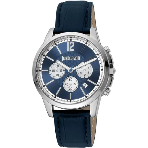 Multifunction Quartz Analog Leather Watch , male, Sizes: ONE SIZE - Just Cavalli - Modalova