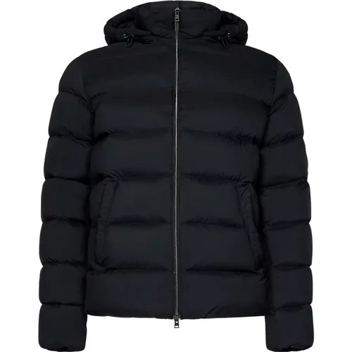 Quilted Down Coat with Hood , male, Sizes: M, L, 2XL, S, 3XL, XL - Herno - Modalova